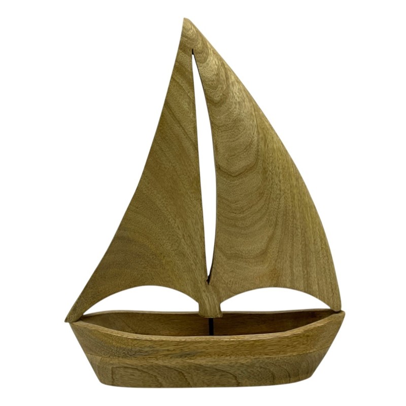 Maquette de bateau décorative en bois, faite main, au design nautique, idéale pour la décoration intérieure, idéale