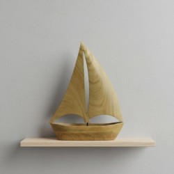 Maquette de bateau décorative en bois, faite main, au design nautique, idéale pour la décoration intérieure, idéale