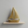 Maquette de bateau décorative en bois, faite main, au design nautique, idéale pour la décoration intérieure, idéale