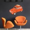 Retro Car Orange Wall Wall Ornement Plaques Métalliques Collection Vintage