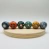 Lot de 6 bouchons à vin décoratifs, multicolores, idéals pour offrir, réutilisables, en céramique.