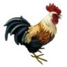 Figurine décorative rustique en forme de coq pour la maison - Décoration animalière en résine - Style campagnard -