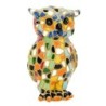 Figurine de hibou en résine, design multicolore, idéale pour la décoration intérieure, cadeau original et élégant.