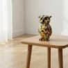 Figurine de hibou en résine, design multicolore, idéale pour la décoration intérieure, cadeau original et élégant.