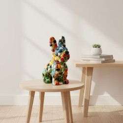 Figurine de chien Pop Art, décoration d'intérieur moderne, cadeau original pour les amoureux des animaux