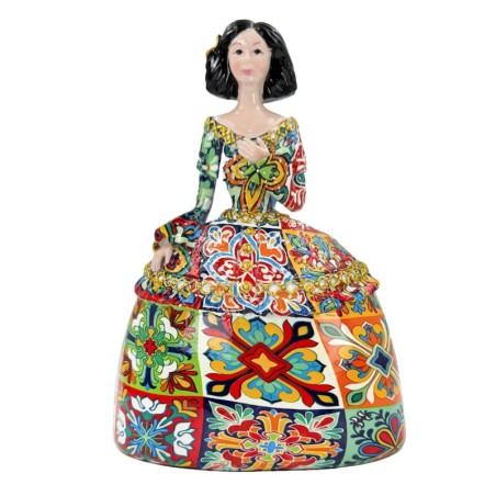 Figurine décorative Pop Art Menina - Sculpture moderne en résine pour la maison et le bureau - Design multicolore
