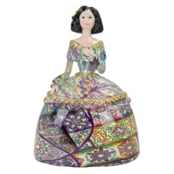 Figurine décorative Pop Art Menina - Sculpture moderne en résine pour la maison et le bureau - Design multicolore