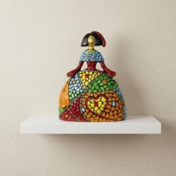 Figurine décorative en résine Pop Art Girl - Design moderne et coloré pour la décoration intérieure, idéal comme cadeau.