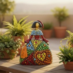 Figurine décorative en résine Pop Art Girl - Design moderne et coloré pour la décoration intérieure, idéal comme cadeau.