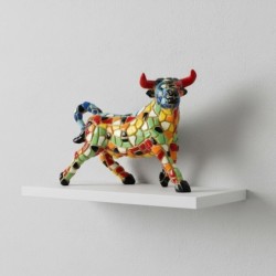 Figurine décorative Taureau Pop Art, Sculpture Animalière, Art Moderne pour la Maison, Style Contemporain, Cadeau Original