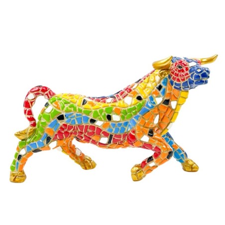 Figurine décorative Taureau Pop Art - Design coloré et moderne pour la décoration intérieure - Idéale comme cadeau