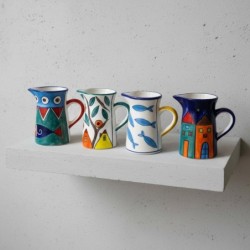 Pot à lait décoratif en céramique, motif lavande et olive, idéal pour la cuisine et la salle à manger, cadeau idéal