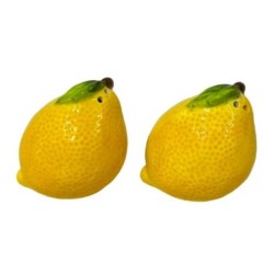 Salière et poivrière en céramique motif citron, décoration de cuisine originale, cadeau créatif, accessoire de table moderne