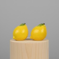 Salière et poivrière en céramique motif citron, décoration de cuisine originale, cadeau créatif, accessoire de table moderne