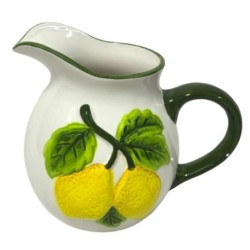 Pichet à citron décoratif en céramique, design méditerranéen, carafe à eau pour cuisine et salle à manger, cadeau original