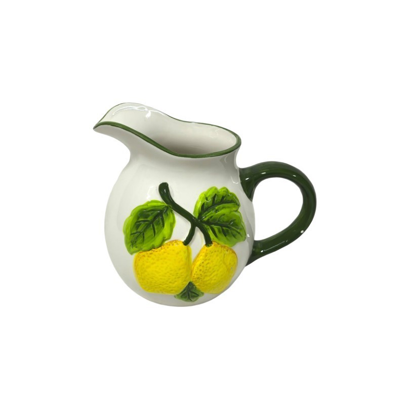Pichet à citron décoratif en céramique, design méditerranéen, carafe à eau pour cuisine et salle à manger, cadeau original