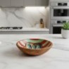 Bol décoratif en bois et résine, motif sardine, idéal pour la cuisine et la maison, idéal pour servir ou décorer.