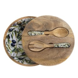 Bol à olives avec couverts inclus, design moderne, idéal pour les apéritifs, décoration de table, cadeau idéal.