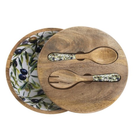 Bol à olives avec couverts inclus, design moderne, idéal pour les apéritifs, décoration de table, cadeau idéal.