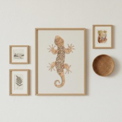 Décoration murale en forme de lézard, faite main, design naturel et original.