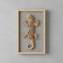 Décoration murale en forme de lézard, faite main, design naturel et original.