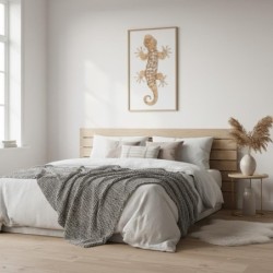 Décoration murale en forme de lézard, faite main, design naturel et original.