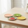 Petite assiette décorative fruits tropicaux - Lot de 4 - Idéal pour la décoration intérieure et les cadeaux originaux