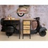 Comptoir de bar vintage | Meuble Console Trottinette Design Vintage, 105x130x68 cm