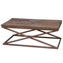 Table d'appoint de salon | Tables Rustiques en Bois 45 x 60 x 12 cm