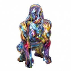 Figurine de singe en résine multicolore 48*57*28cm