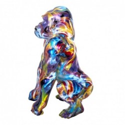 Figurine de singe en résine multicolore 48*57*28cm