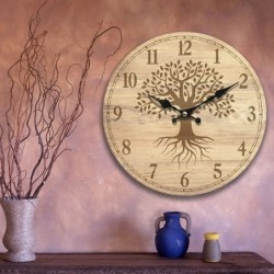 Horloge MDF marron 34*4*34cm