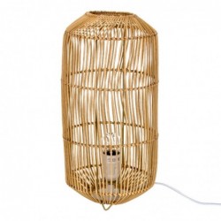 Lampe de table en rotin beige Lampe de table 39 * 19 * 19cm