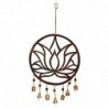 Pendentif fleur de lotus noir en métal Pendentif 46 * 2 * 26cm