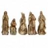 Nativité Jésus 5 Unités Résine Dorée 31 * 7 * 11cm Set de 5 Unités Nativité