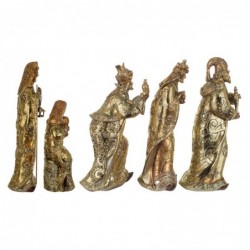 Nativité Jésus 5 Unités Résine Dorée 31 * 7 * 11cm Set de 5 Unités Nativité