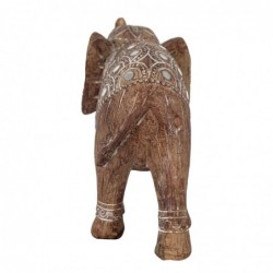 Figurine d'éléphant en résine brune 14 * 7 * 19cm Figurine d'éléphant