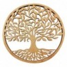 Pendentif Arbre de Vie Doré en Bois 30 * 1 * 30cm Pendentif