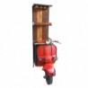 Bois flotté rouge Vespa Bar Cabinet 183 * 70 * 110cm Bar