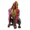 Figure de gorille de graffiti multicolore en résine 23 * 12 * 13cm Figure animale