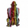 Figure de gorille de graffiti multicolore en résine 23 * 12 * 13cm Figure animale