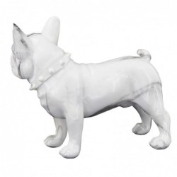 Figurine bouledogue français en résine blanche 19 * 10 * 23cm figurine chien