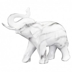 Figurine d'éléphant blanc en résine 19 * 9 * 23cm Figurine d'éléphant