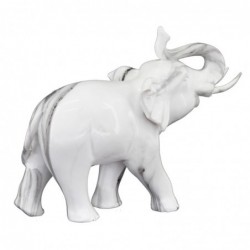 Figurine d'éléphant blanc en résine 19 * 9 * 23cm Figurine d'éléphant