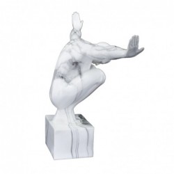 Figure d'homme nu blanc en résine 33 * 15 * 49cm Figure de personne