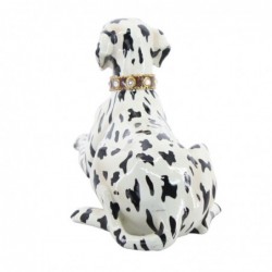 Figurine de chien dalmatien blanc en résine 16 * 14 * 37cm figurine de chien