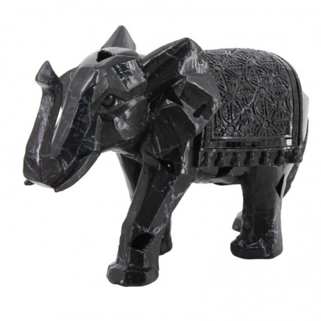 Figurine d'éléphant en résine noire Figurine d'éléphant 19 * 12 * 29cm