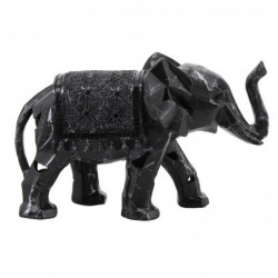 Figurine d'éléphant en résine noire Figurine d'éléphant 19 * 12 * 29cm