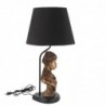 Lampe à Figure Africaine Résine Dorée 58*30*30cm Lampe de Table