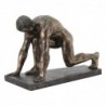 Figure de l'homme coureur gris en résine 23 * 17 * 35cm Figure de personne